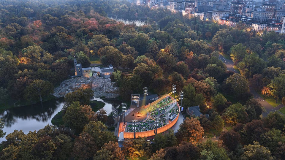 Central Park's newly revitalized Delacorte Theater