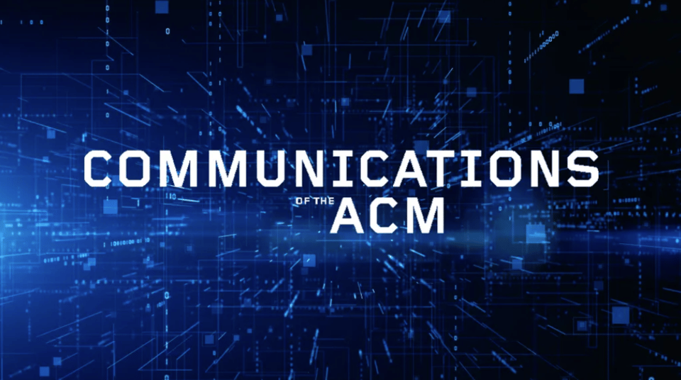 the logo for communications of the acm