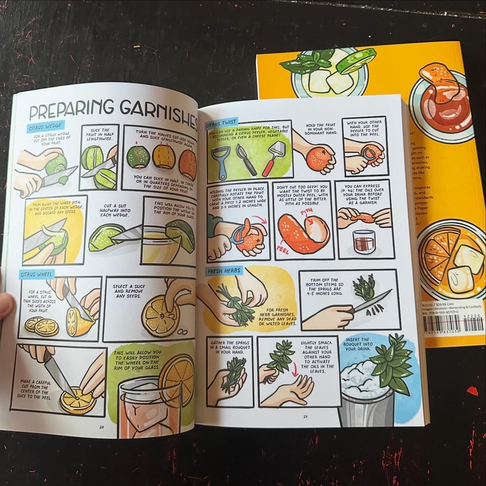 an interior spread of Let's Make Cocktails