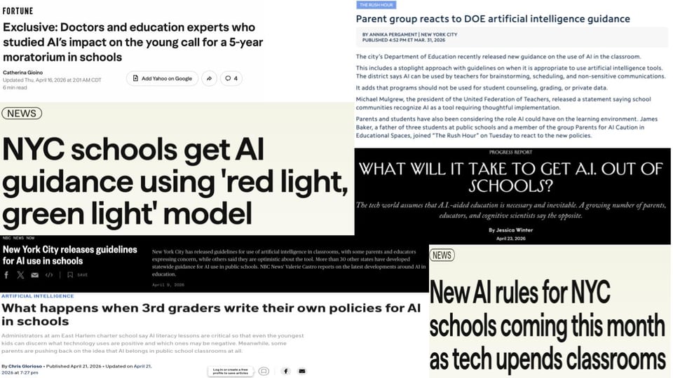 An image of newspaper headlines