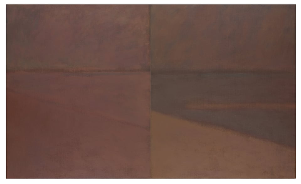 Painting by Lizzie Hall titled Aral Sea