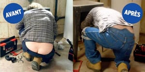 Bauarbeiterdekolleté