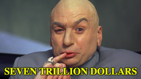 Still of Dr. Evil with caption "Seven Trillion Dollars"