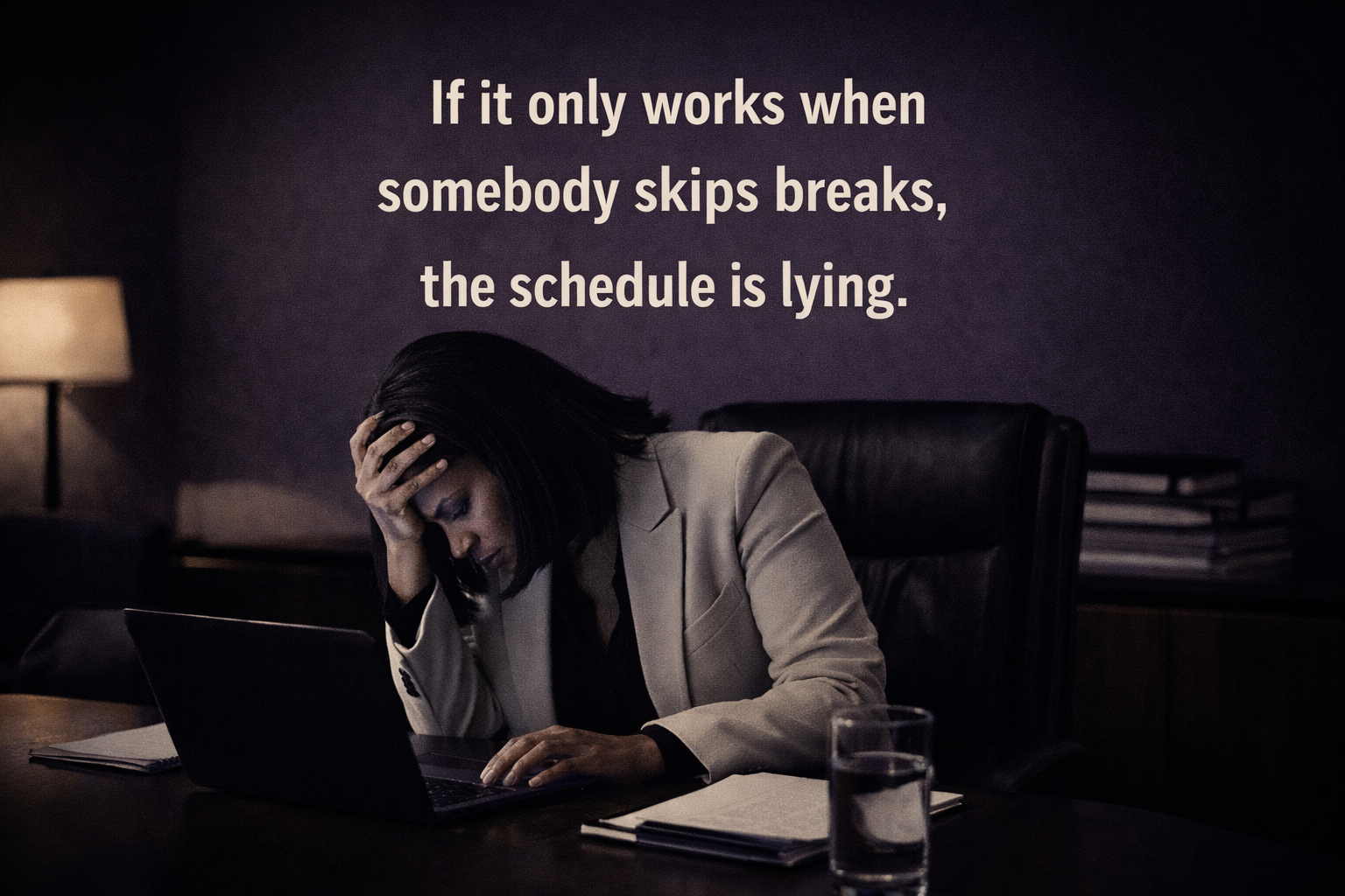 The schedule only worked because someone stretched