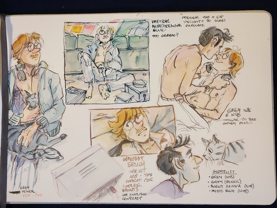 NewOldRare sketchbook page.