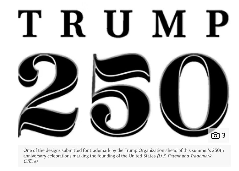 Trump is taking trademarks in preparation for the celebration of the anniversary of the USA.