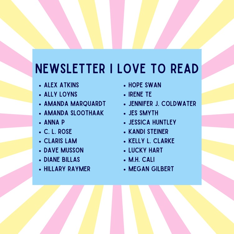 Image reads "Newsletter I Love To Read" and "Claris Lam" is listed in the left column of names listed.