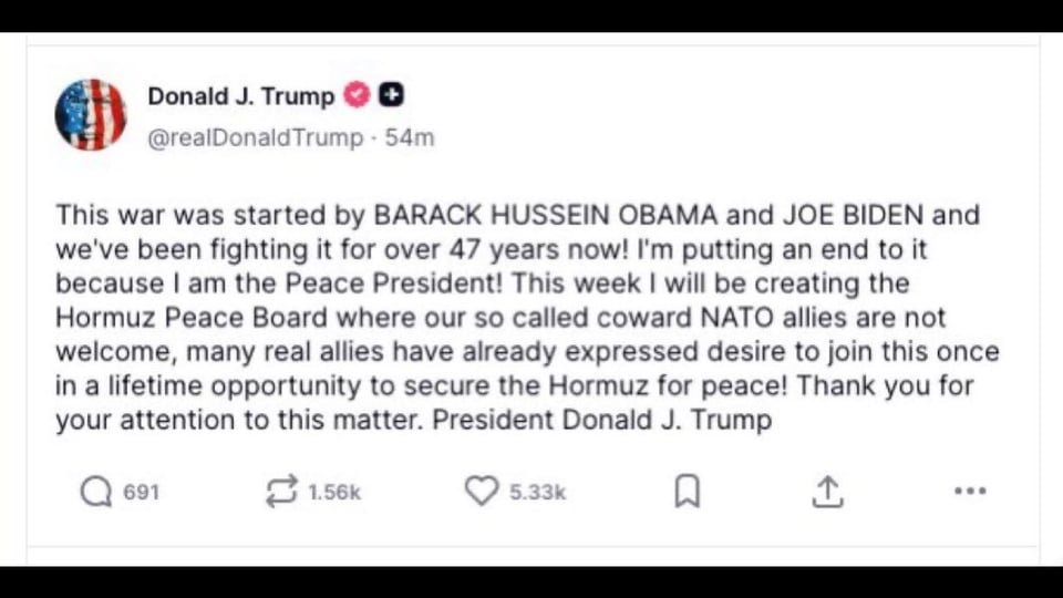 Trump changes his tune for why he started the war.