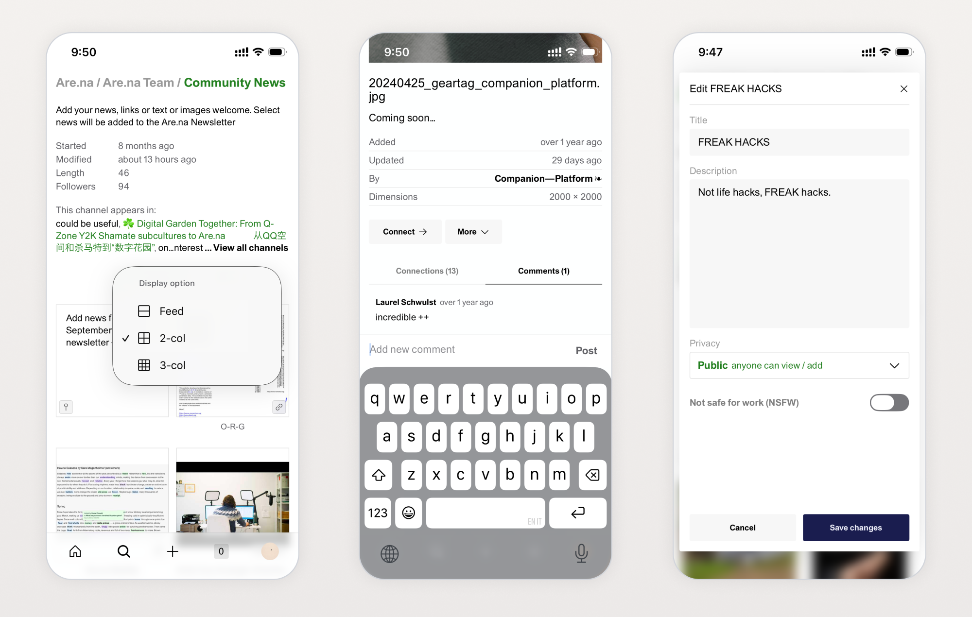 Areal, iOS updates, website launch with O-R-G and Dia, and more