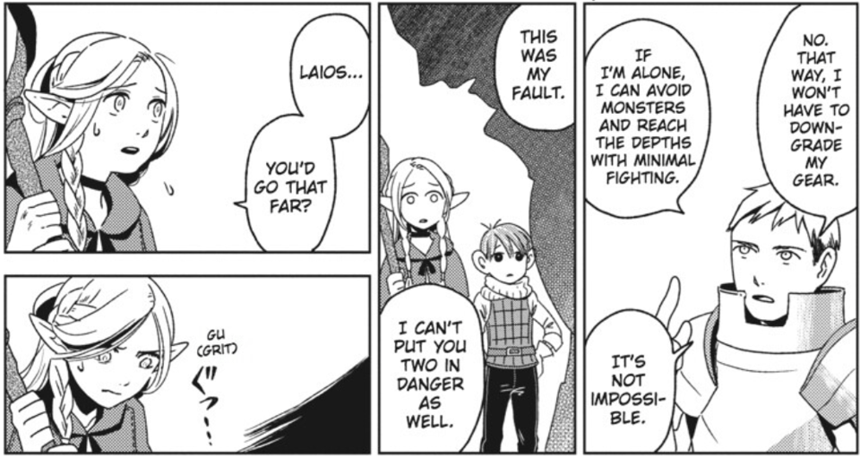 A group of panels from Delicious in Dungeon, Volume 1