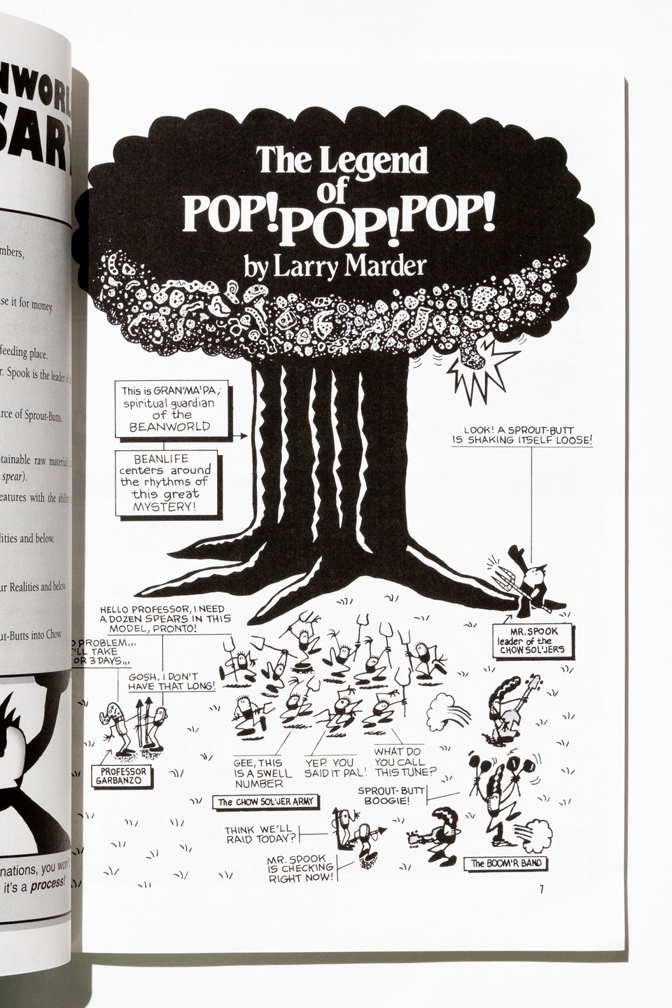 Title page from Beanworld by Larry Marder.