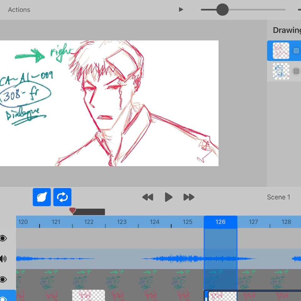 screenshot: WIP animatic