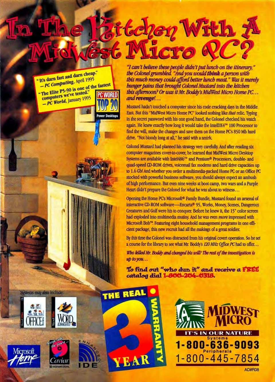 Another text-filled ad, describing a Clue-themed whodunnit. This story is for no apparent reason totally unrelated to the previous murder mystery.