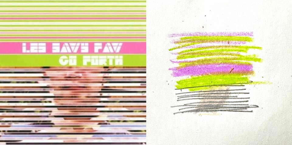 A photograph of a white man from the nose to the neck, wearing a collared shirt. However, the image has been bisected by about thirty horizontal lines, turning the photograph into a series of strips. It's possible that each strip is actually a different photograph of a person, and it's just combining to make single picture of a person who doesn't really exist.