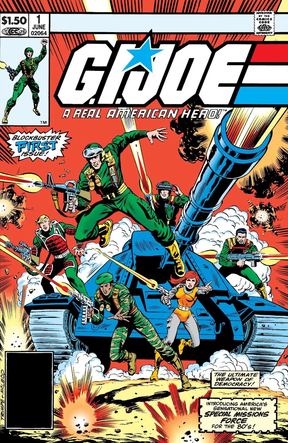 the cover to marvel comics' gijoe comic, issue #1