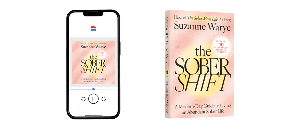 image of audiobook and print book for the Sober Shift