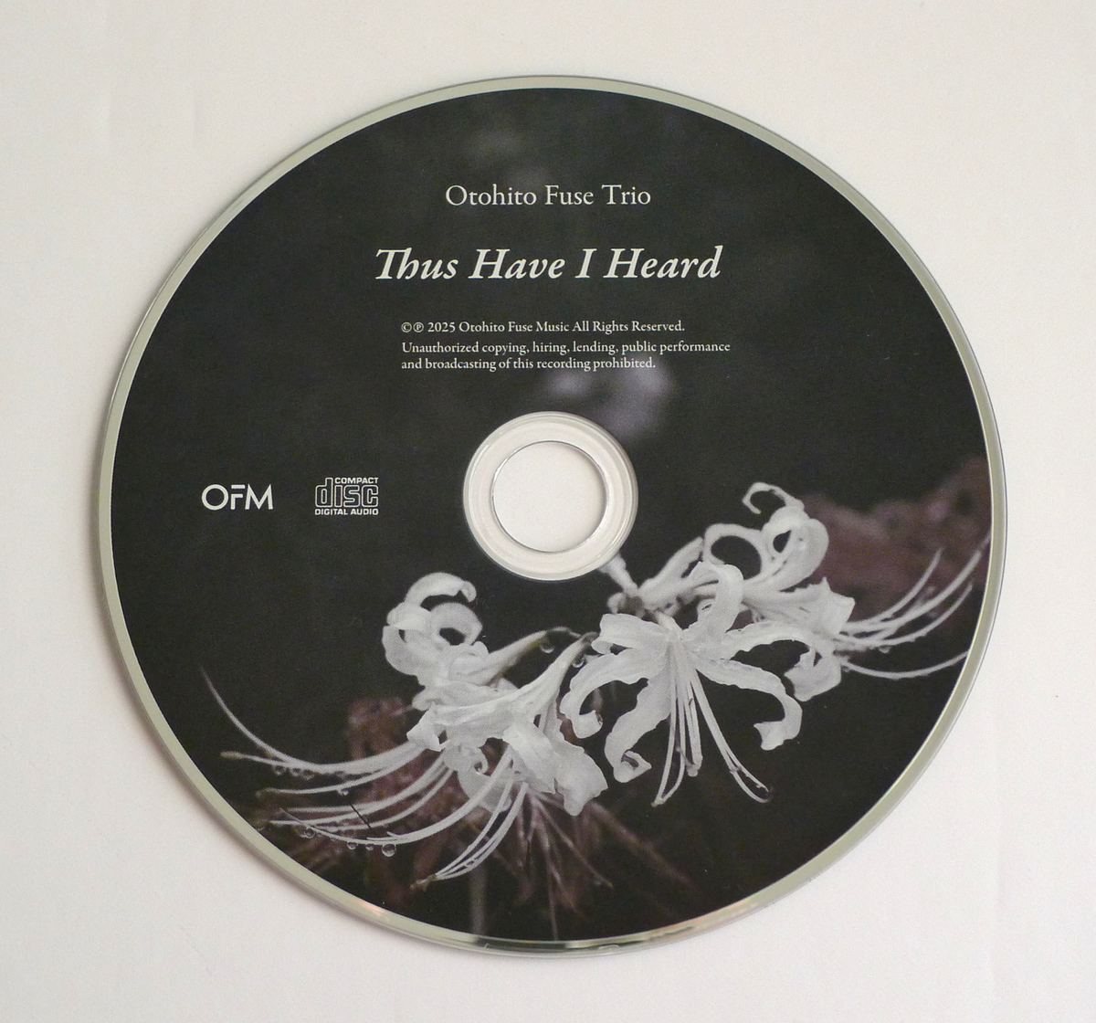 Disc of CD “Thus Have I Heard” by Otohito Fuse Trio