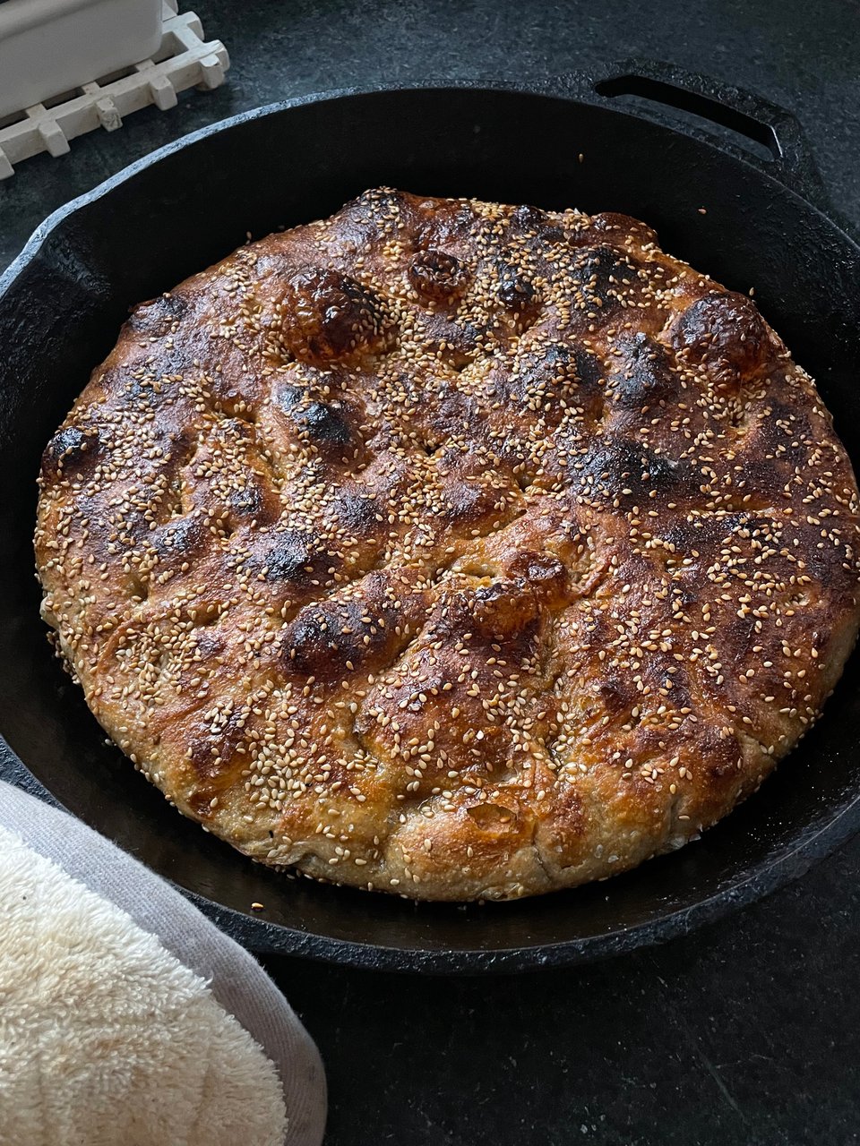 baked focaccia