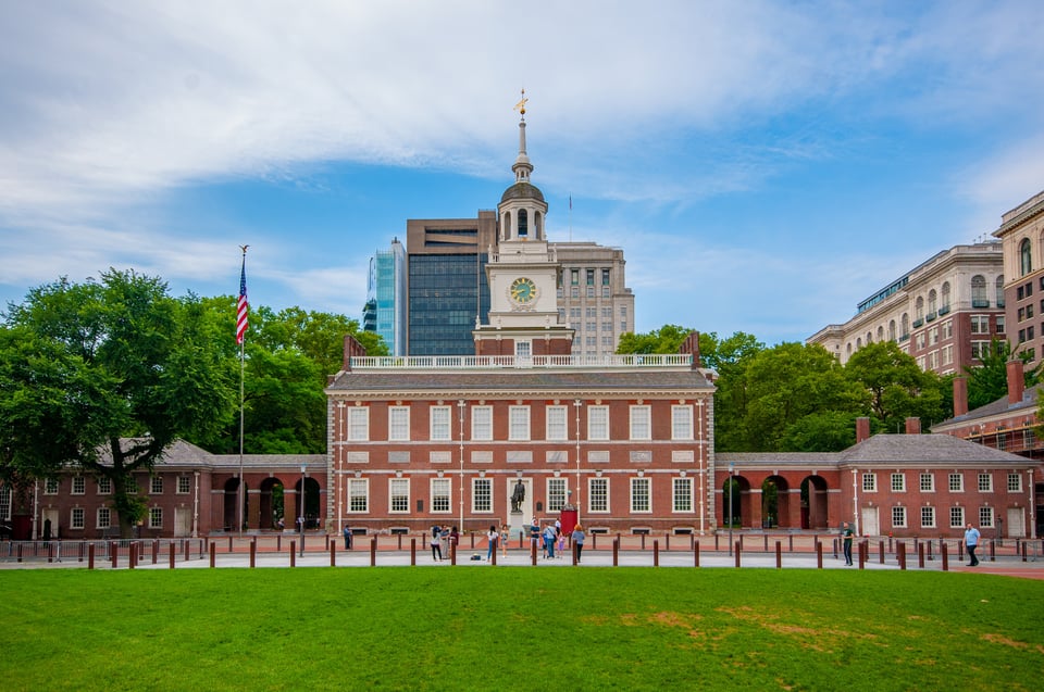 Independence Hall at Independence Hall National Park.