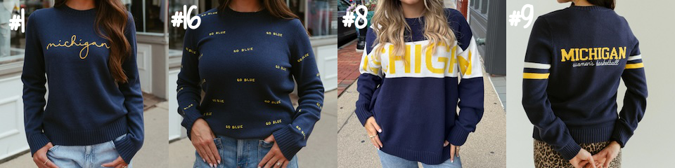 Four sweaters from Ferne Boutique