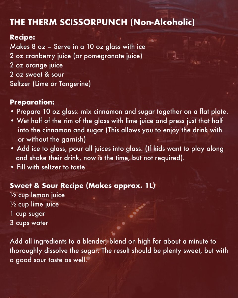a recipe for the therm scissorpunch, non alcoholic version - the recipe and preparation