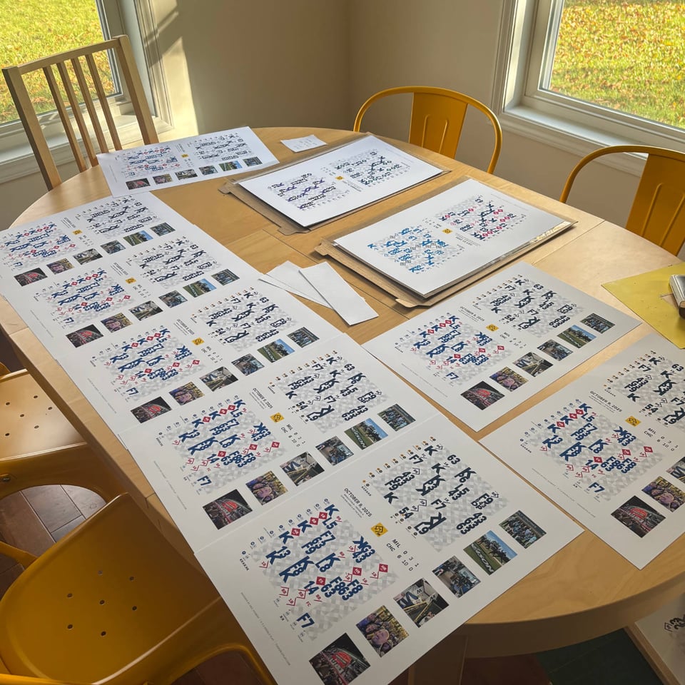 A pile of prints that were getting ready to be mailed