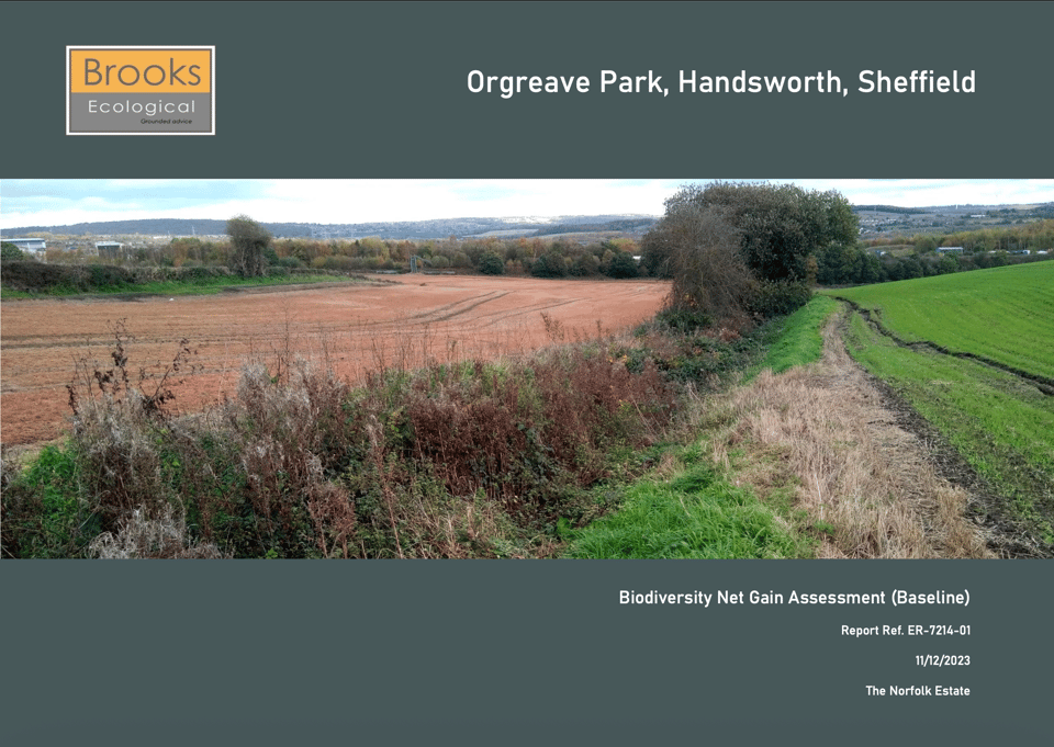 Before the JCB visited, on the front cover of the Biodiversity Assessment (Dec 2023)