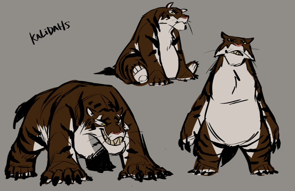 Studies of the half bear half tiger Kalidahs