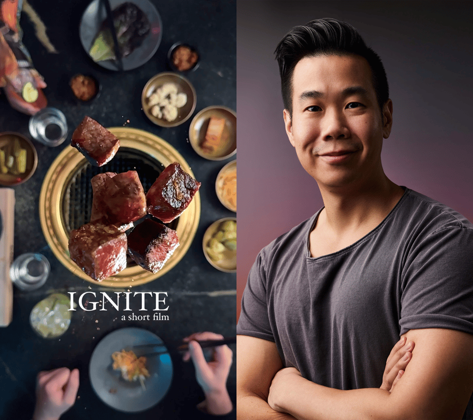 poster for “Ignite” short film with David Ma headshot