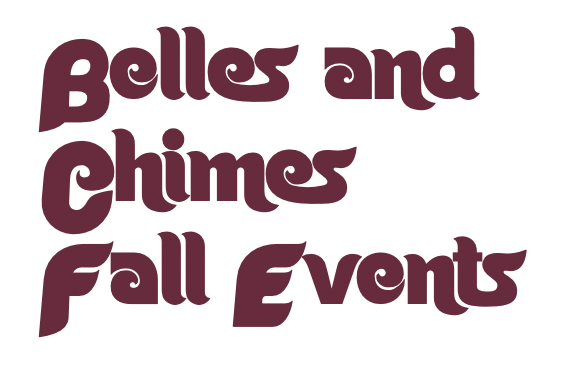 Text that says "Belles and Chimes Fall Events"