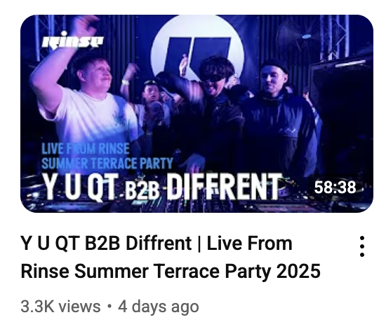 Y U QT B2B Diffrent for Rinse FM