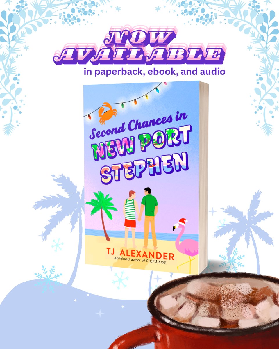 The cover of Second Chances in New Port Stephen against a palm tree winter backdrop.