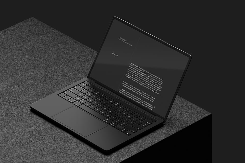 Carl Barenbrug's blog on a laptop screen