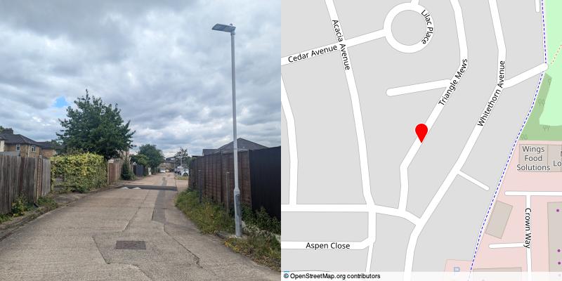 A picture and map of the mews