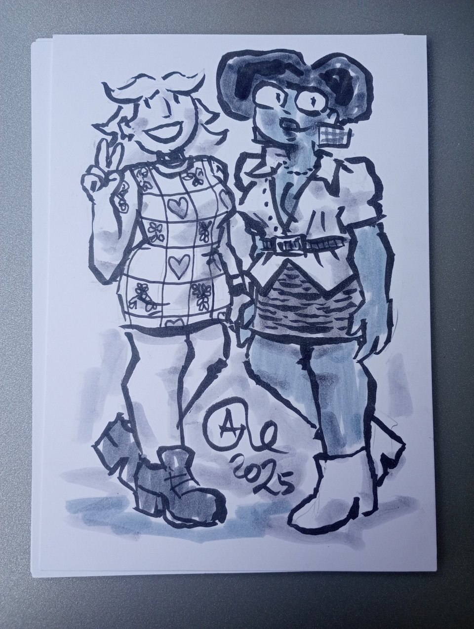Ellie and Tina fashion drawing!