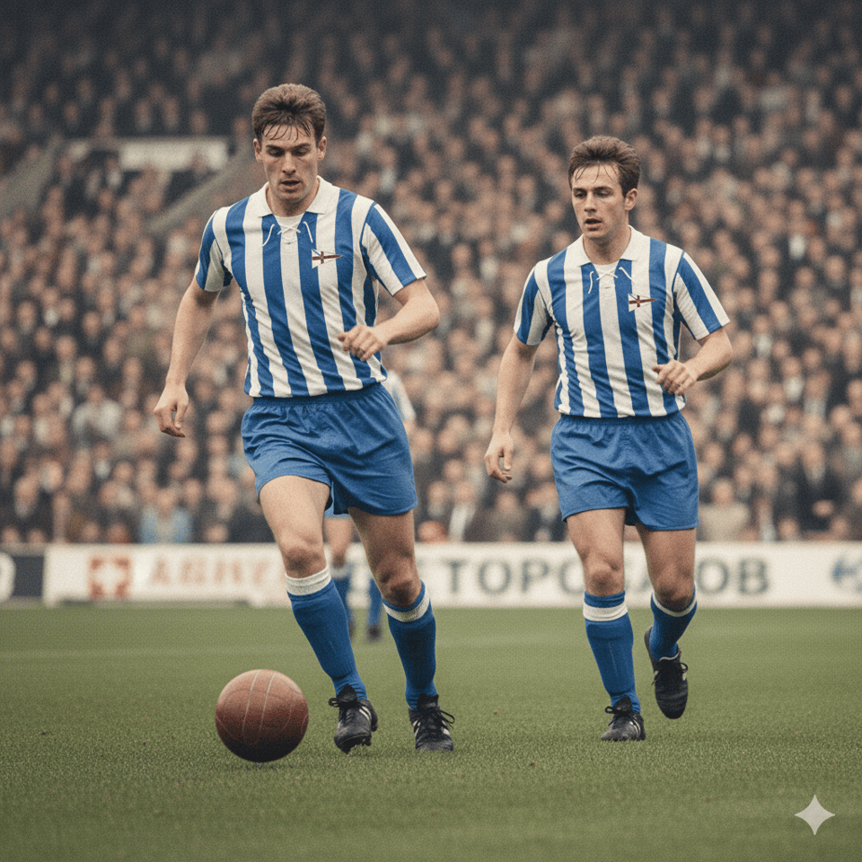 Dous xogadores vintage do Dépor