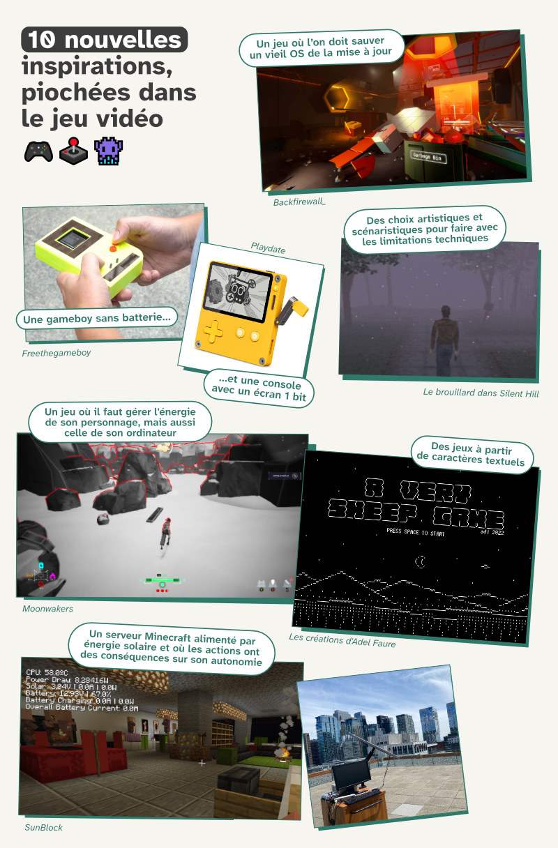 Plusieurs images d'inspirations que l'on retrouve dans l'inspirothèque