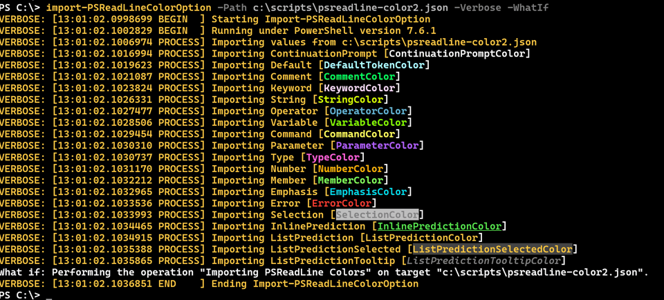 WhatIf Importing