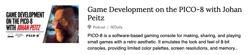 Podcast promo shot from Software Engineering Daily