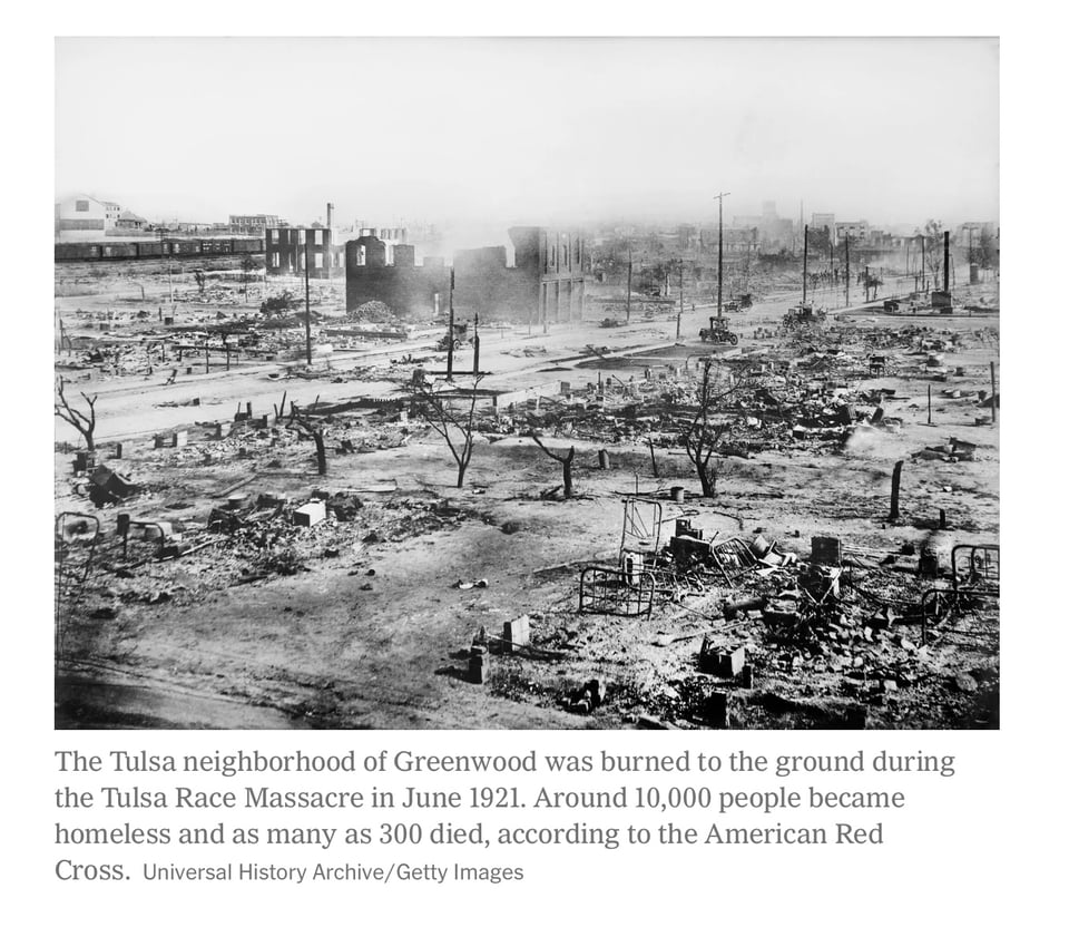 The Tulsa Massacre, the result of American racism
