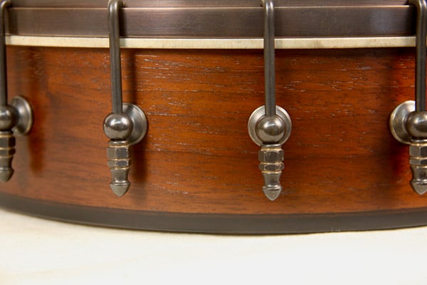 close-up of banjo hardware