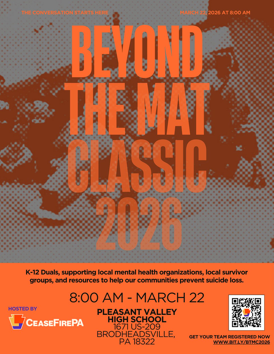 Flyer for Beyond the Mat Classic wrestling tournament