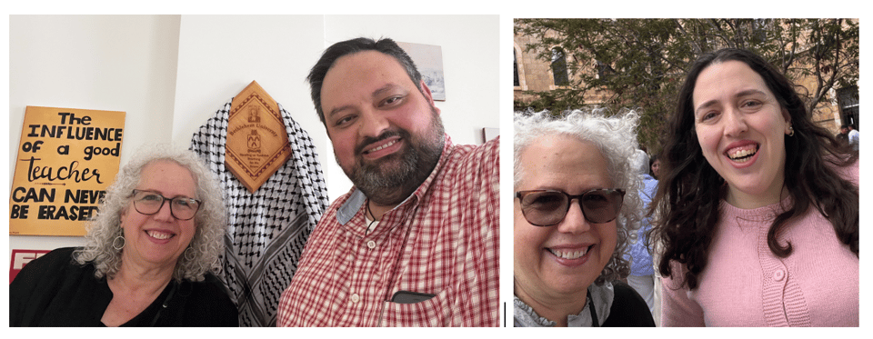 Two photos each with me and another person