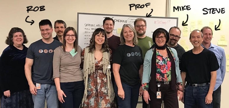 The sketchnoters that gathered together for the 2017 NIST Sketchnote Symposium.