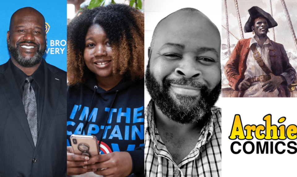 Shaquille O'Neal, Stephanie Williams, Ray-Anthony Height, Black Caesar and the Archie Comics logo