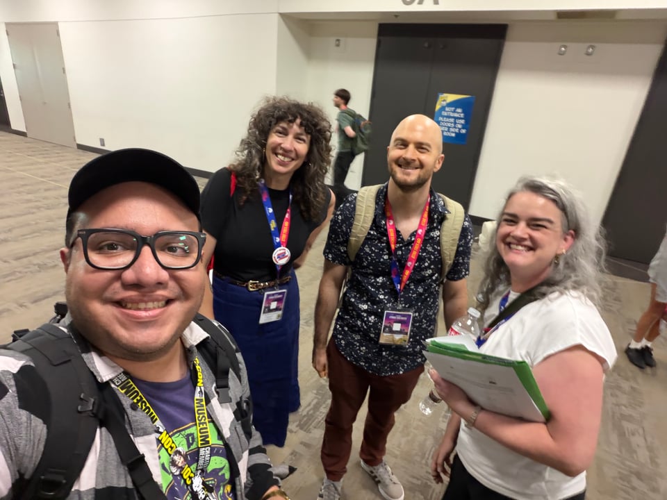 Henry Barajas, Amie Wright, Ryan King, and Megan Halsband at SDCC 2026.