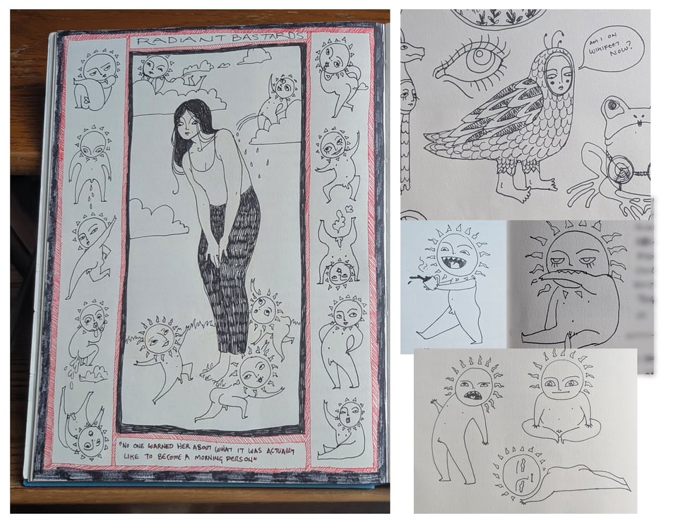 silly black in sketches of some trouble making sun spirits