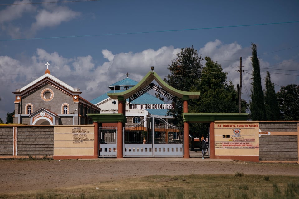 The entrance of St. Teresa of the Child Jesus Equator Catholic Parish