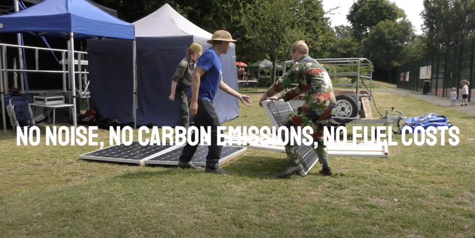 solar roller in action