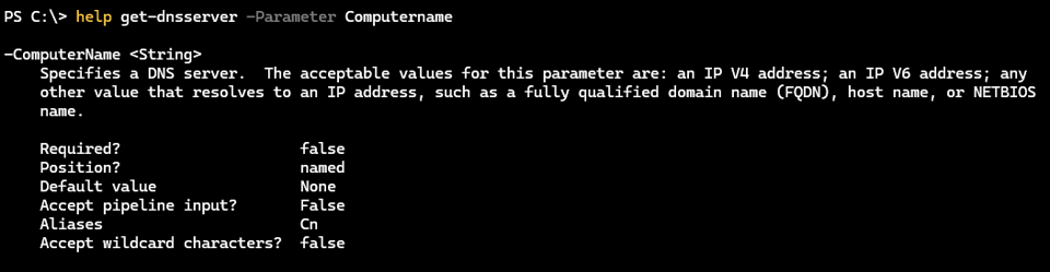 Computername parameter help